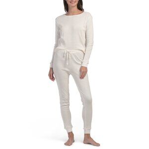 POPPY & CLAY Ivory 2pc Organic Sweet Pointelle Pajama Set